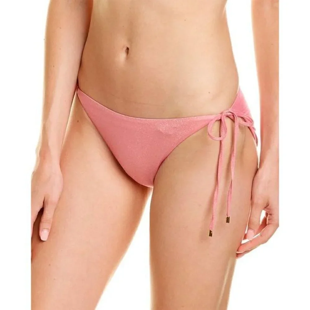 New PQ Swim Namaste Barbie Pink Full Tie Bikini Bottoms NWT Size Medium - Picture 6 of 14